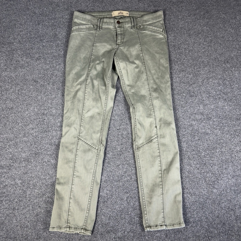 Hollister Jeans Super Skinny Green‎ Denim Pants Women's Size 7 28W